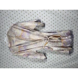 Victorias Secret Neon Pattern Full Robe Wrap Sleepwear with Belt XS SMALL